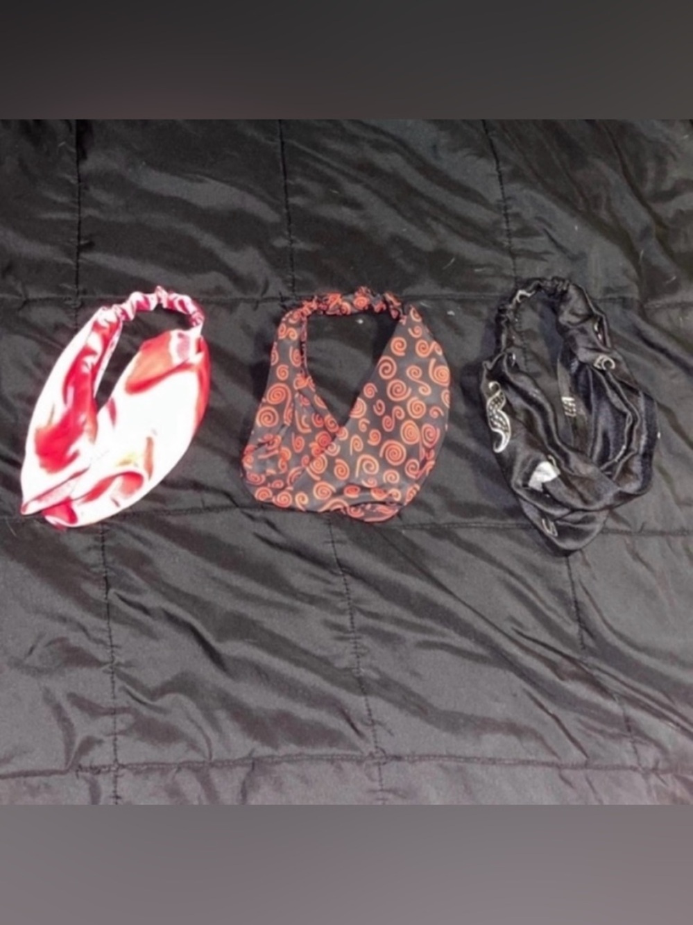 Set of 3 Women’s Fashion Headbands in Pink, Red & Black and Multicolor